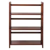 Casual Home 3-shelf Folding Stackable Bookcase 27.5" Wide-walnut