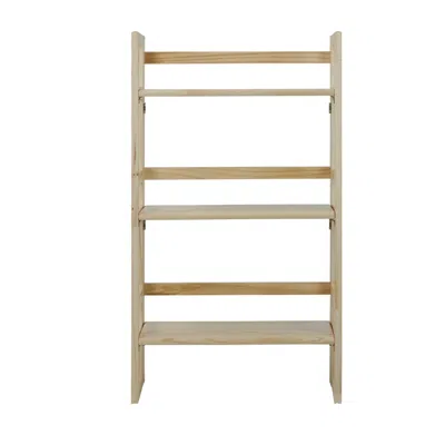 Casual Home 3-shelf Folding Student Bookcase 20.75" Wide-natural In Metallic