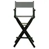 Casual Home 30" Director's Chair Black Frame-gray Canvas In Black