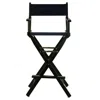 Casual Home 30" Director's Chair Black Frame-navy Blue Canvas In Black