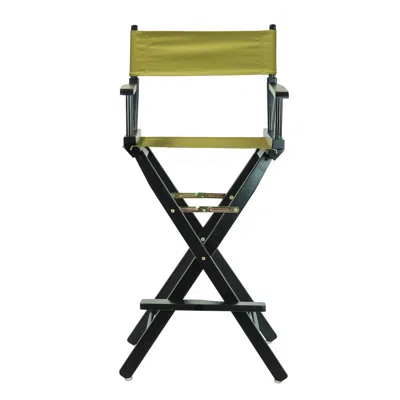 Casual Home 30" Director's Chair Black Frame-olive Canvas In Green