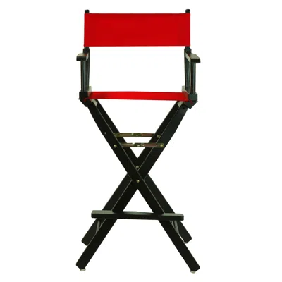 Casual Home 30" Director's Chair Black Frame-red Canvas