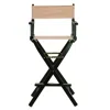 Casual Home 30" Director's Chair Black Frame-tan Canvas In Black