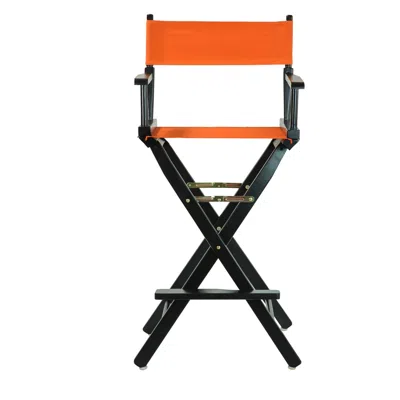 Casual Home 30" Director's Chair Black Frame-tangerine Canvas In Multi