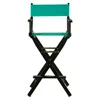 Casual Home 30" Director's Chair Black Frame-teal Canvas In Green