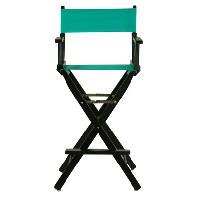 Casual Home 30" Director's Chair Black Frame-teal Canvas In Green