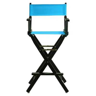 Casual Home 30" Director's Chair Black Frame-turquoise Canvas In Blue