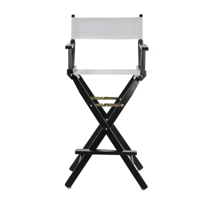 Casual Home 30" Director's Chair Black Frame-white Canvas