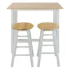 Casual Home 3pcs Breakfast Set Made With Solid Wood-white