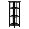 Casual Home 4-shelf Corner Folding Bookcase-black