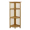 Casual Home 4-shelf Corner Folding Bookcase-natural