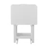 Casual Home 5pcs Tray Table Set - White