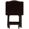 Casual Home 5pcs Tray Table Set-espresso