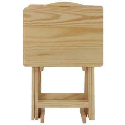 Casual Home 5pcs Tray Table Set-natural