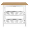 Casual Home Kitchen Island With Solid American Cherry Top