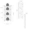 Casual Home Mission 4-shelf Corner Folding Bookcase, Slate Gray