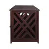 Casual Home Modern Lattice Wooden Pet Crate End Table - Espresso