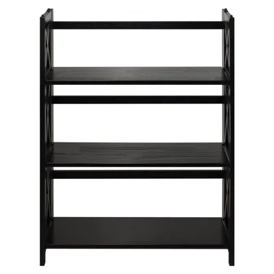 Casual Home Montego 3-shelf Folding Bookcase -black