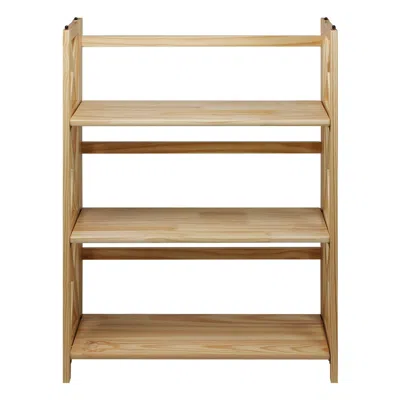 Casual Home Montego 3-shelf Folding Bookcase -natural In Brown