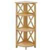 Casual Home Montego 4-shelf Corner Folding Bookcase-natural