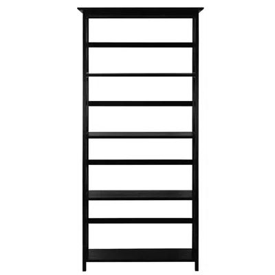 Casual Home Montego 5-shelf Bookcase-black In Blue