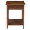 Casual Home Night Owl Night Stand With Usb Port-warm Brown In Brown