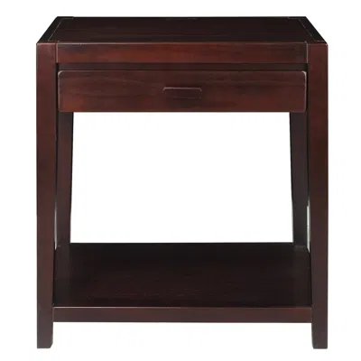 Casual Home Notre Dame Night Stand With Usb Port-espresso In Brown