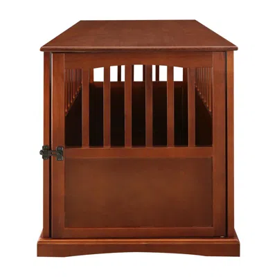 Casual Home Pet Crate End Table - Walnut