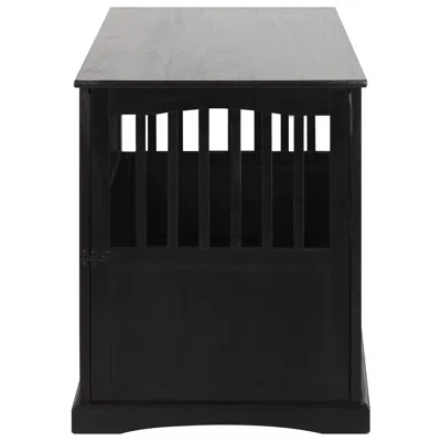 Casual Home Pet Crate End Table-black