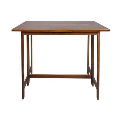 Casual Home Solid Wood Folding Console To Dining Convertible Table In Blue