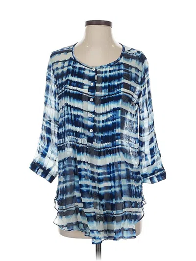 Casual Studio 3/4 Sleeve Blouse In Blue