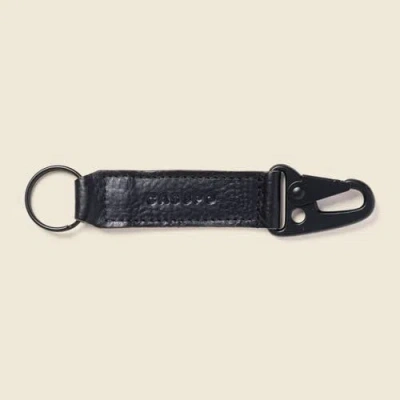 Casupo Leather Keychain With Lobster Hook In Black