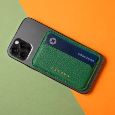 Casupo Leather Magsafe Wallet In Green