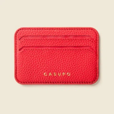 Casupo Leather Magsafe Wallet In Red