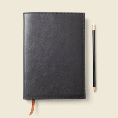 Casupo Refillable A5 Leather Journal Cover In Black