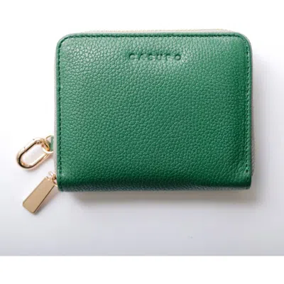 Casupo Small Zipper Wallet With Detachable Key Ring In Green
