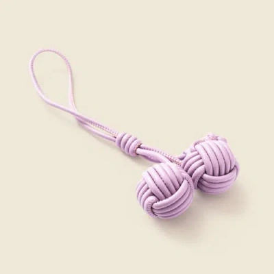 Casupo Vegan Leather Tassel Bag Charm In Purple