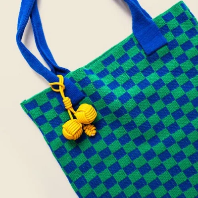 Casupo Vegan Leather Tassel Bag Charm In Yellow