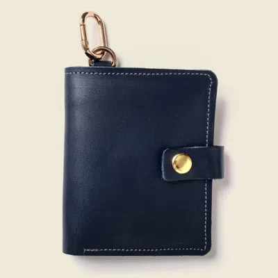 Casupo Wallet With Snap And Key Ring In Blue