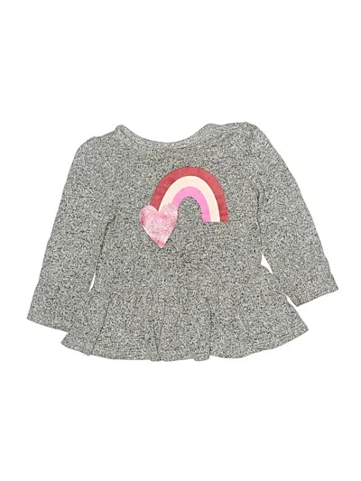 Pre-owned Cat & Jack Babies' 3/4 Sleeve T-shirt In Gray