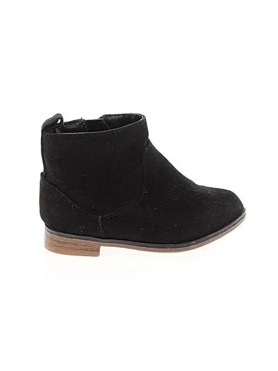 Pre-owned Cat & Jack Kids' Ankle Boots In Black
