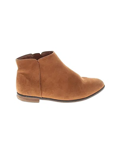 Pre-owned Cat & Jack Kids' Ankle Boots In Brown