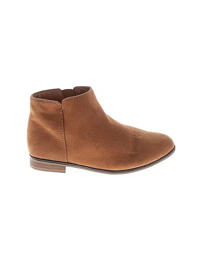 Pre-owned Cat & Jack Kids' Ankle Boots In Brown
