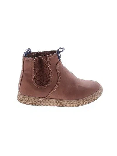 Pre-owned Cat & Jack Kids' Ankle Boots In Brown