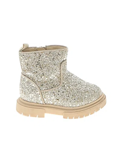 Pre-owned Cat & Jack Kids' Ankle Boots In Gold