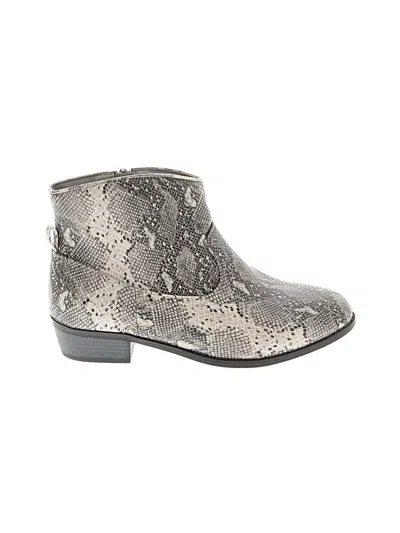 Pre-owned Cat & Jack Kids' Ankle Boots In Gray