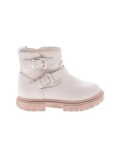 Pre-owned Cat & Jack Kids' Ankle Boots In Ivory