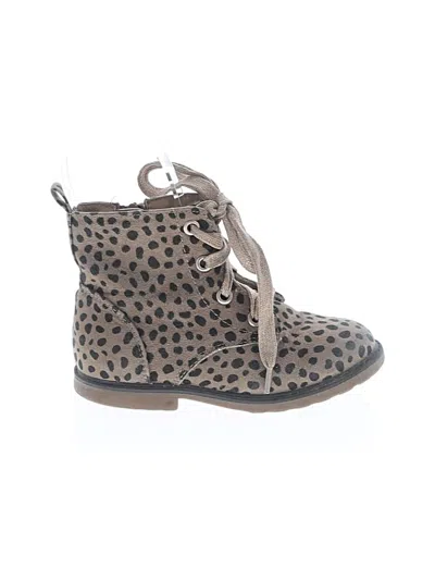 Pre-owned Cat & Jack Kids' Ankle Boots In Tan