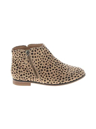Pre-owned Cat & Jack Kids' Ankle Boots In Tan