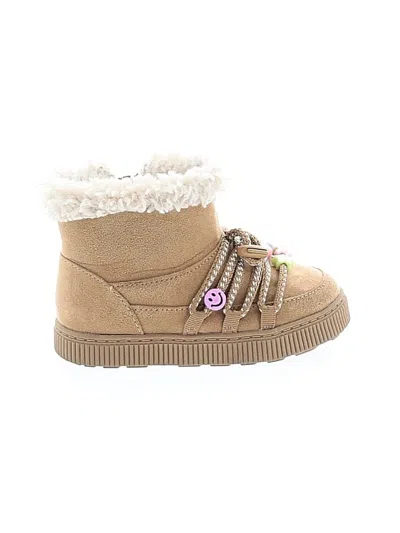 Pre-owned Cat & Jack Kids' Ankle Boots In Tan